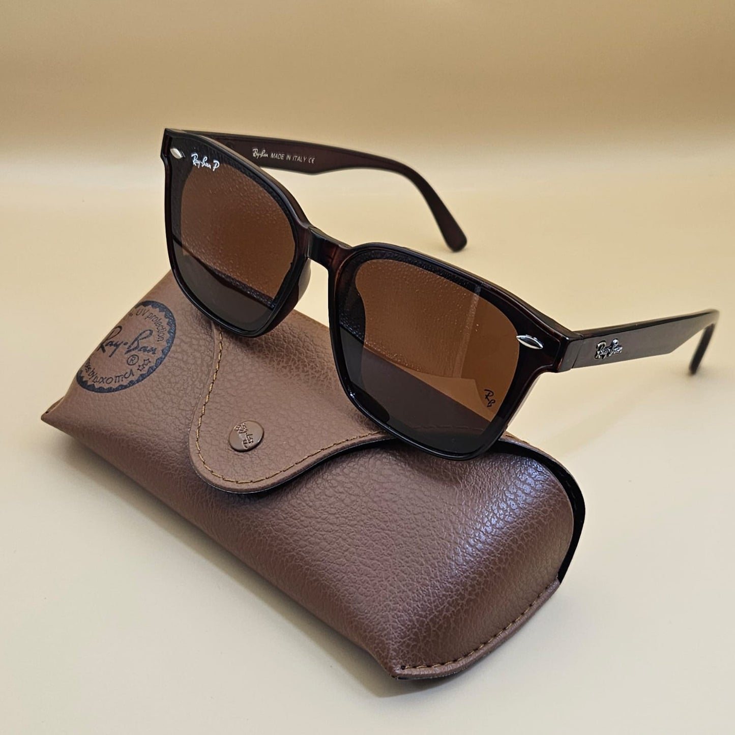 Lunettes de soleil : Ray-Ban Rb-3035 Marron